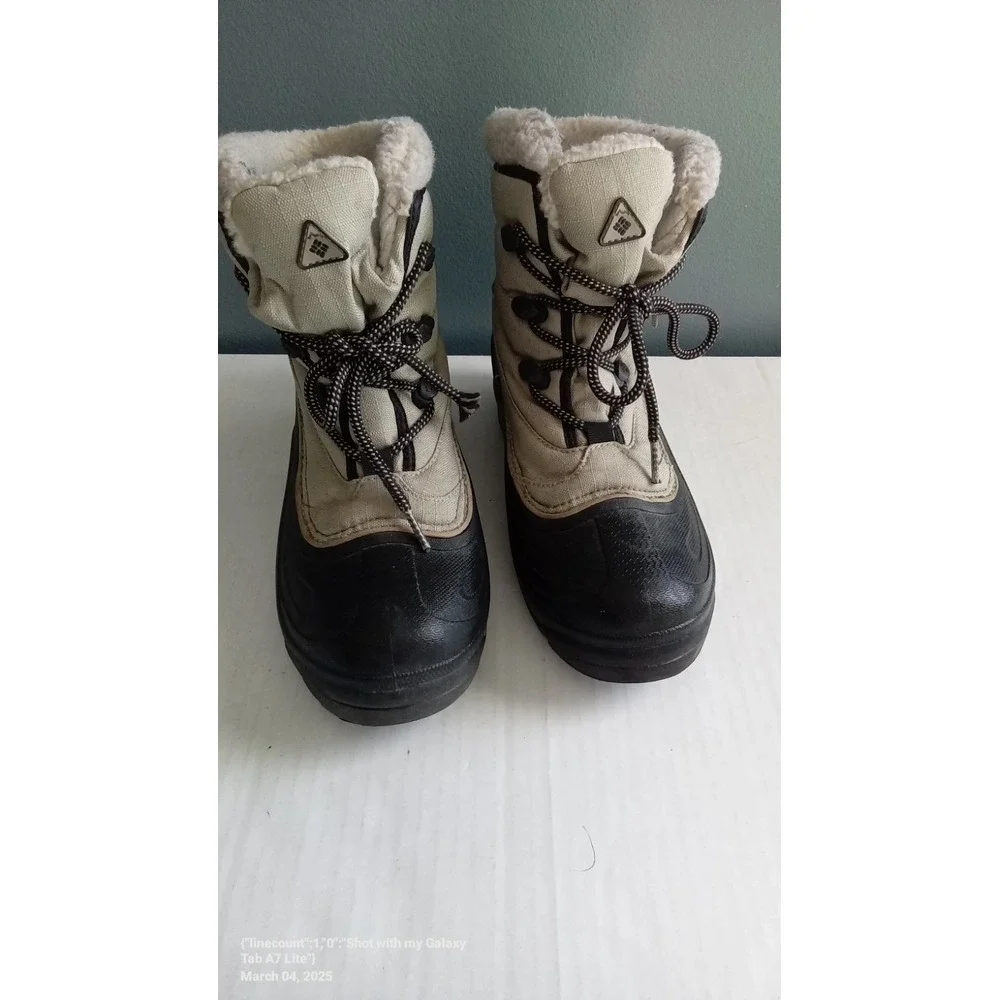 Columbia Snow Boots Winter Waterproof Insulated‎ Warm Beige Black Size?